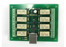 8 Channel Relay Module with USB (USB-RLY08-B) - Top View